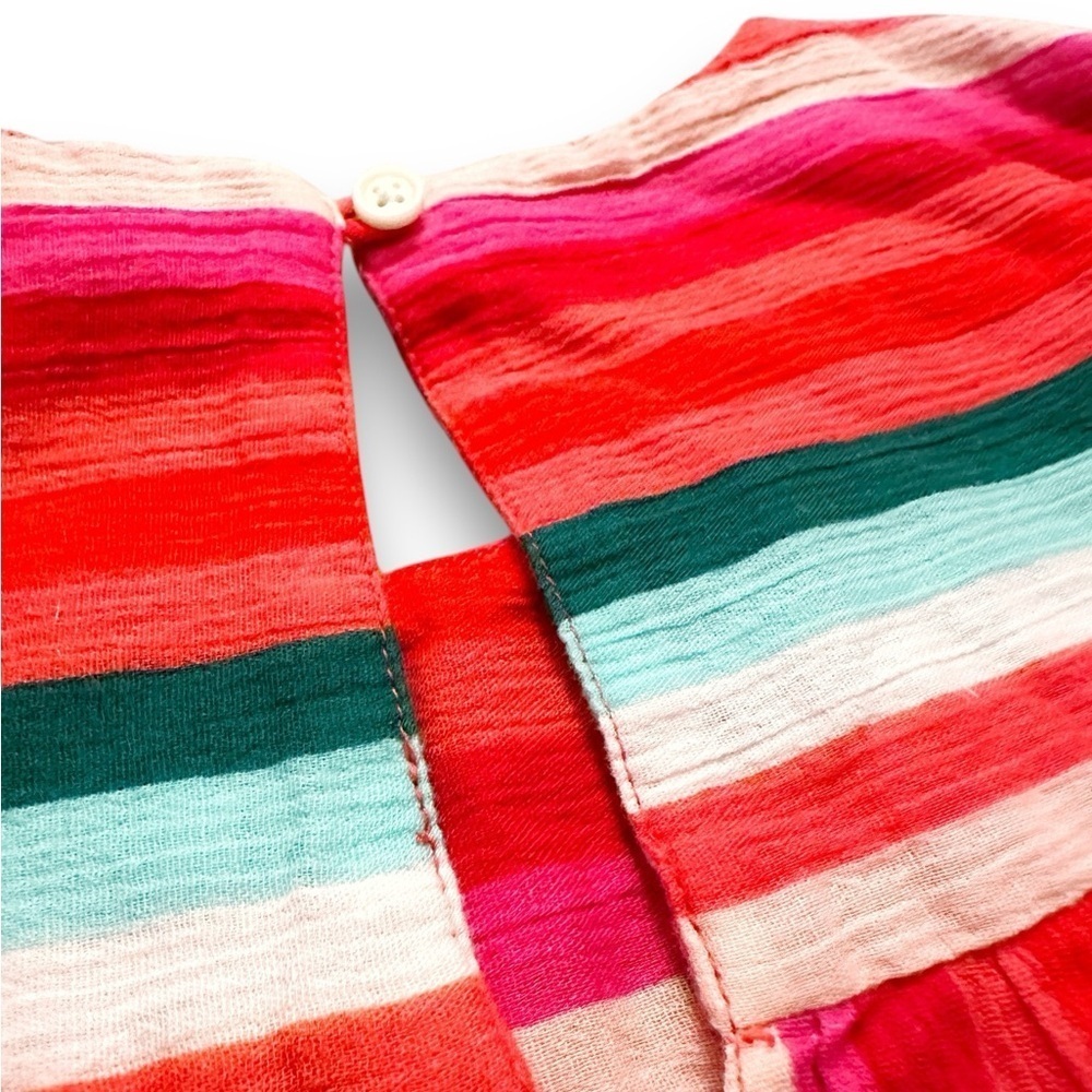 Crewcuts | Striped Ruffle Trimmed Cotton Top (16) - Picture 4 of 6
